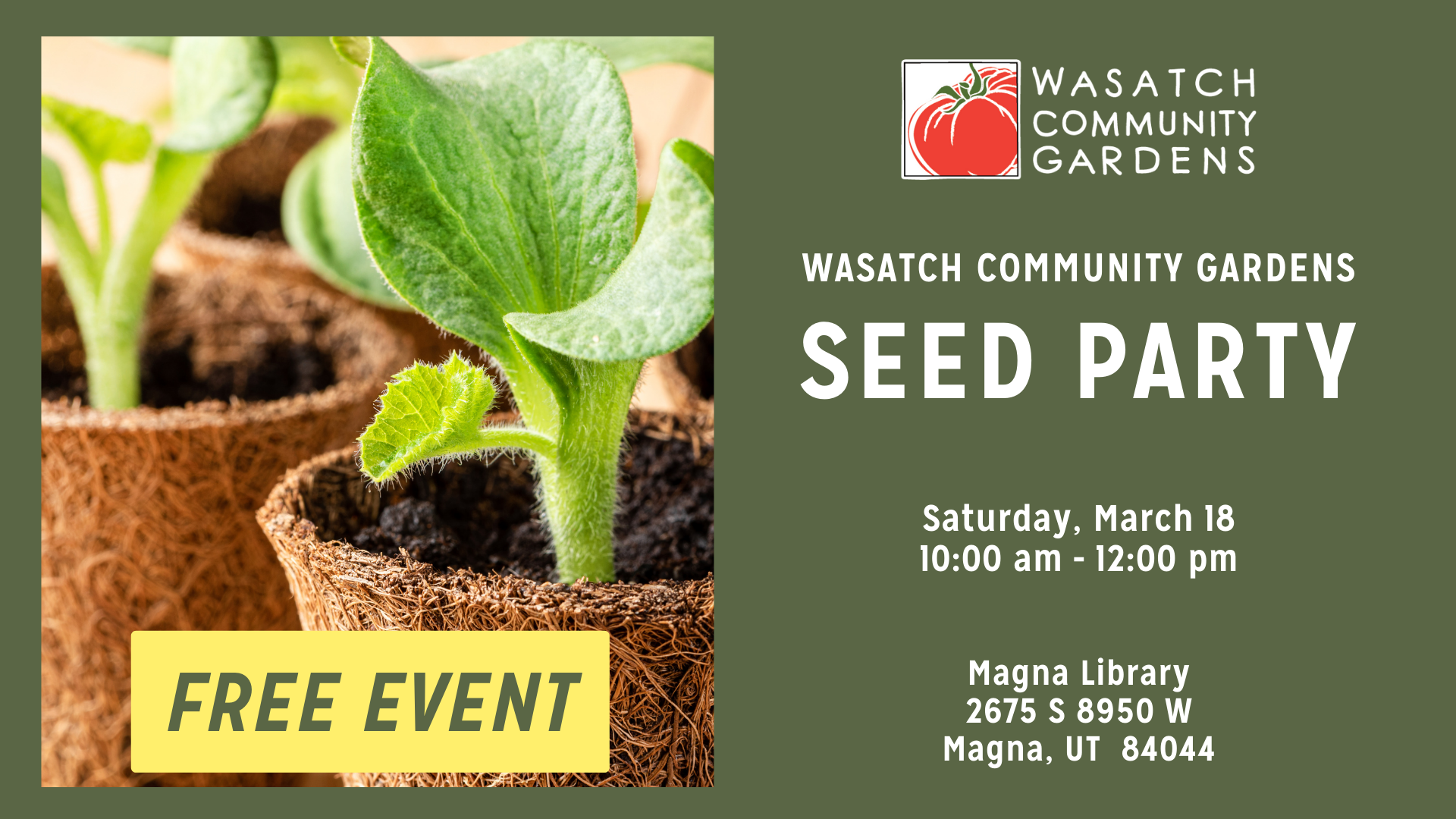 Wasatch Community Gardens Seed Party 1