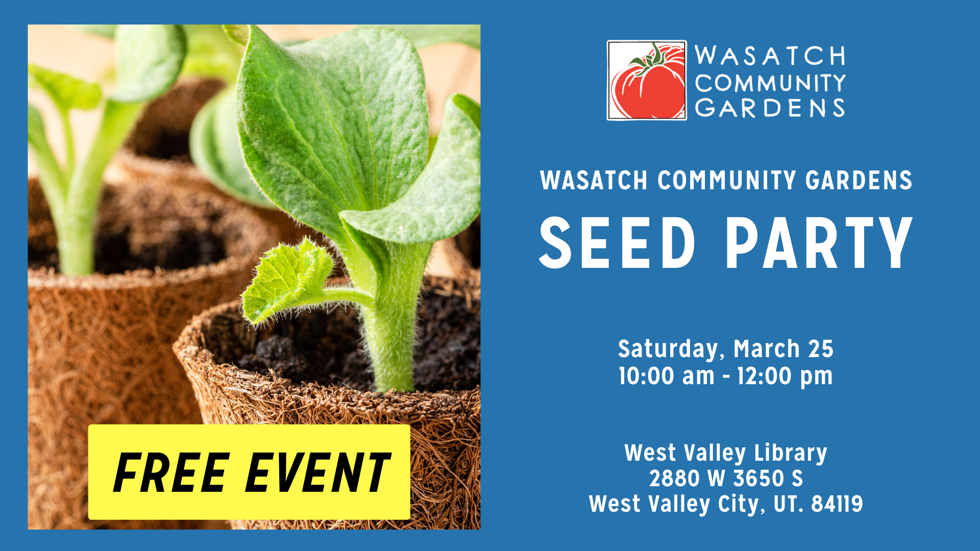 Wasatch Community Gardens Seed Party 2