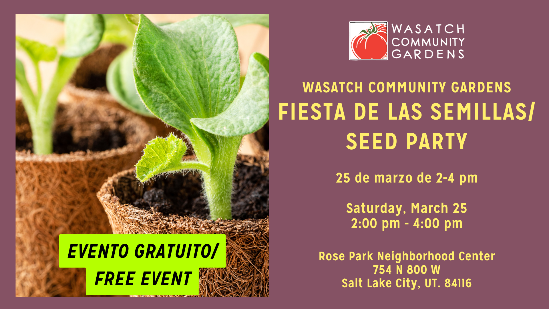 Wasatch Community Gardens Seed Party 4