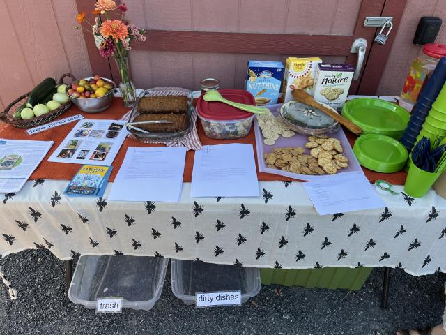 Spread of snacks on a  table
